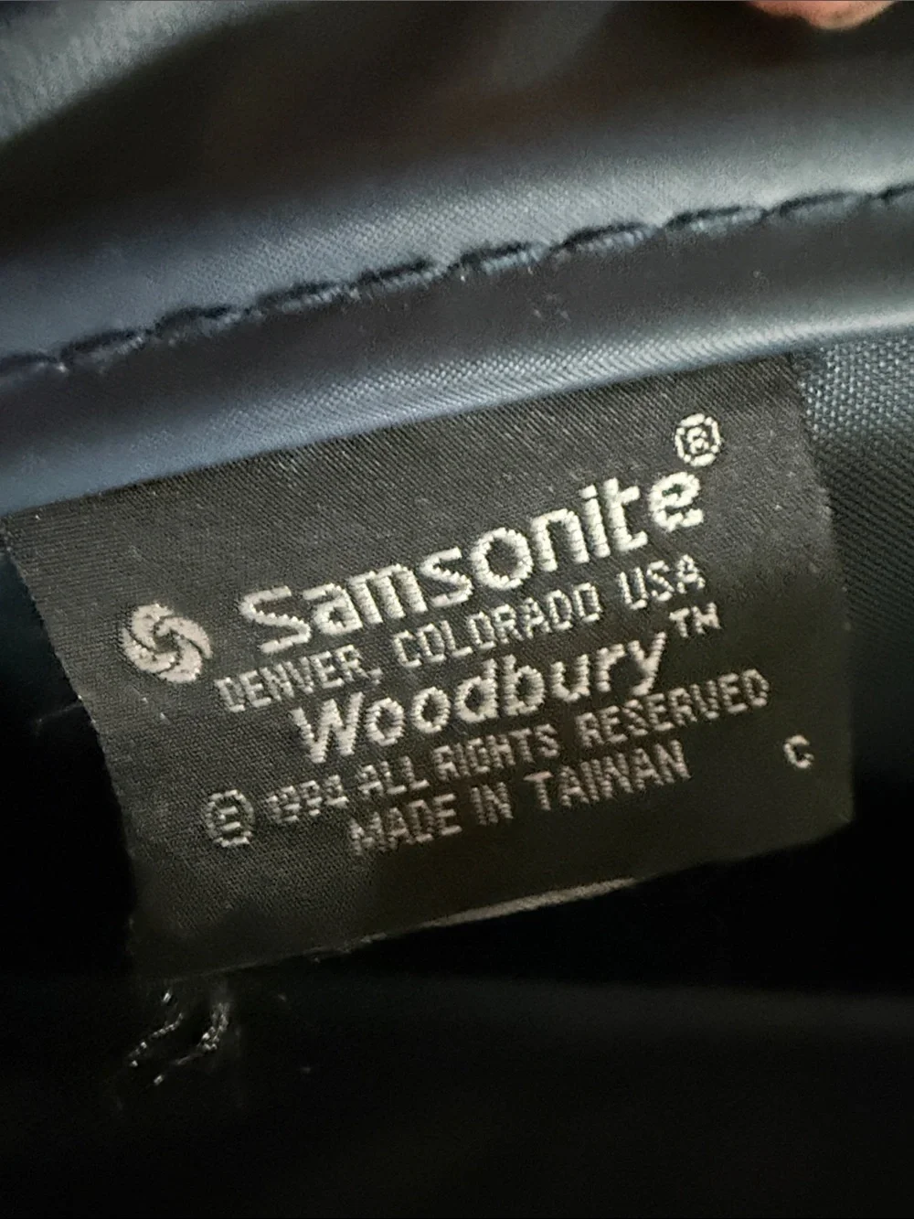 Samsonite Navy Blue Laptop Briefcase with Front Zip Pocket
